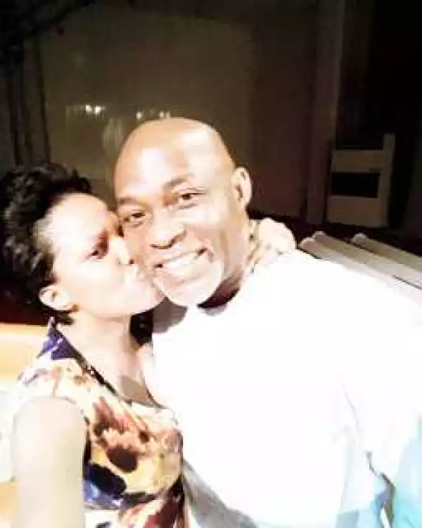Toyin Aimakhu Kisses Richard Mofe Damijo in Cute Selfie